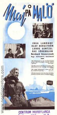 Maj på Malö 1947 poster Inga Landgré Åke Söderblom Olof Bergström Schamyl Bauman Skärgård