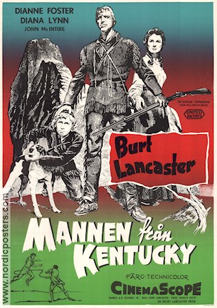 The Kentuckian 1955 movie poster Diana Lynn Dianne Foster John McIntire Burt Lancaster