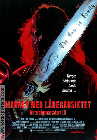 Letherface: Texas Chainsaw Massacre 3 1990 movie poster Kate Hodge Viggo Mortensen
