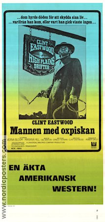Mannen med oxpiskan 1973 poster Clint Eastwood
