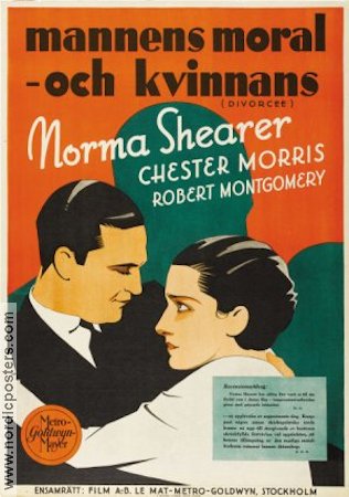 Mannens moral och kvinnans 1930 poster Norma Shearer Chester Morris