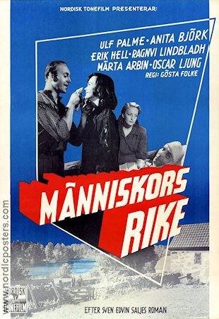 Människors rike 1949 movie poster Ulf Palme Anita Björk Writer: Sven Edvin Salje