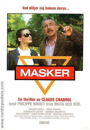 Masques 1987 movie poster Philippe Noiret Anne Brochet Claude Chabrol