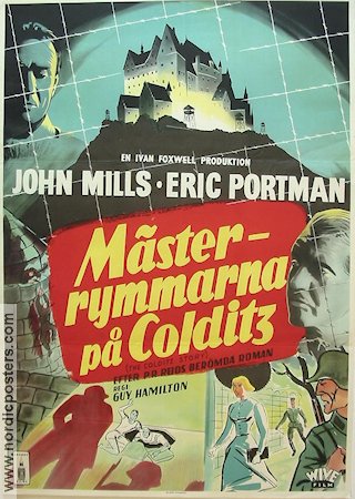 The Colditz Story 1955 movie poster John Mills Eric Portman