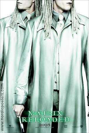 The Matrix Reloaded 2003 poster Keanu Reeves Carrie-Anne Moss Andy Wachowski