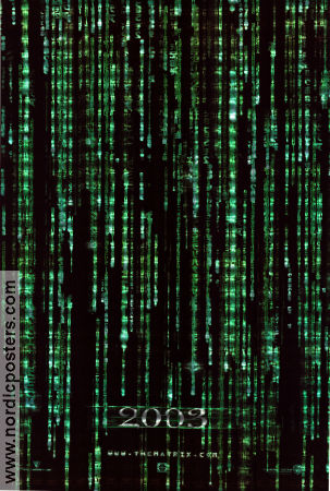 The Matrix Reloaded 2003 poster Keanu Reeves Carrie-Anne Moss Andy Wachowski