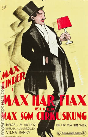 Clown aus Liebe 1924 movie poster Max Linder Vilma Banky