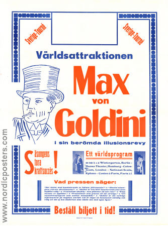 Max von Goldini 1941 affisch Hitta mer: Magician Cirkus