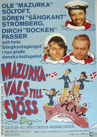 Mazurka-vals till sjöss 1977 poster Ole Söltoft Dirch Passer Danmark