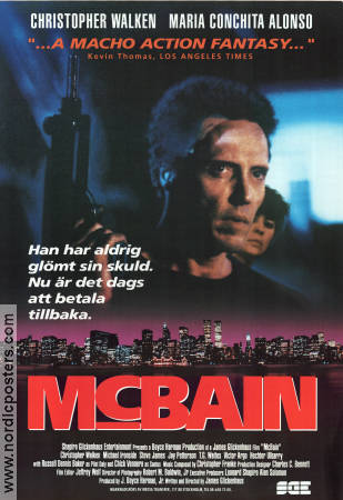 McBain 1991 movie poster Christopher Walken Maria Conchita Alonso Michael Joseph DeSare James Glickenhaus