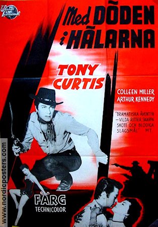 Med döden i hälarna 1955 movie poster Tony Curtis Colleen Miller