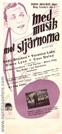 Med musik mot stjärnorna 1945 poster Eddie Bracken Veronica Lake Diana Lynn Hal Walker Musikaler