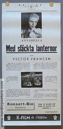 Med släckta lanternor 1936 movie poster Annabella Victor Francen