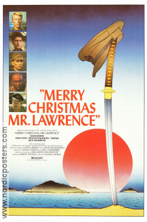 Merry Christmas Mr Lawrence 1983 movie poster David Bowie Tom Conti Nagisa Oshima Asia Celebrities Holiday Country: Japan
