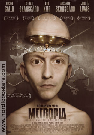 Metropia 2009 movie poster Vincent Gallo Stennal Skarsgård Juliette Lewis Udo Kier Tarik Saleh Animation