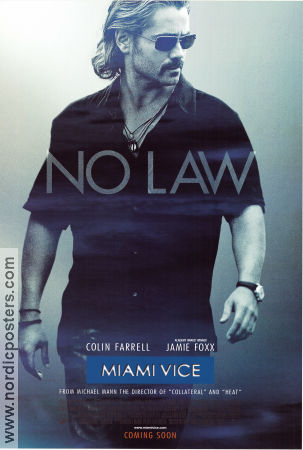 Miami Vice 2006 movie poster Colin Farell Michael Mann From TV Glasses Police and thieves