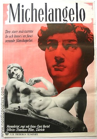 Michelangelo 1941 movie poster Curt Oertel Artistic posters Documentaries Country: Switzerland