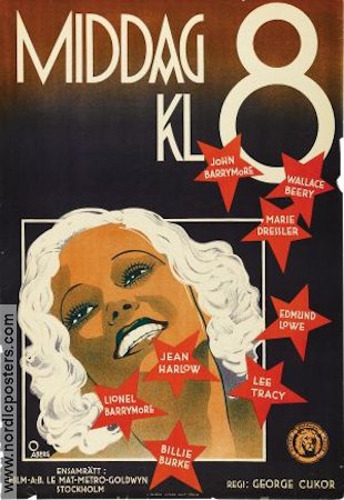 Dinner at Eight 1933 movie poster Jean Harlow