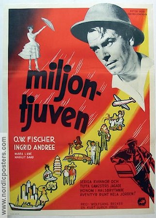 Peter Voss der Millionendieb 1958 movie poster OW Fischer Ingrid Andree Margit Saad Wolfgang Becker
