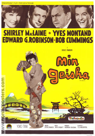 My Geisha 1962 movie poster Shirley MacLaine Yves Montand Edward G Robinson Robert Cummings Jack Cardiff Asia Mountains
