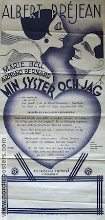Min syster och jag 1934 movie poster Albert Préjean Marie Bell