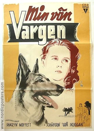 Min vän vargen 1945 poster Sharyn Moffett Hundar