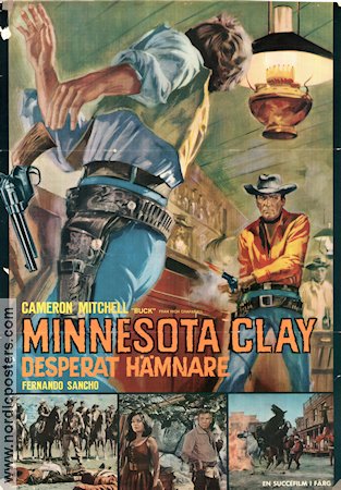 Minnesota Clay 1964 movie poster Cameron Mitchell Sergio Corbucci