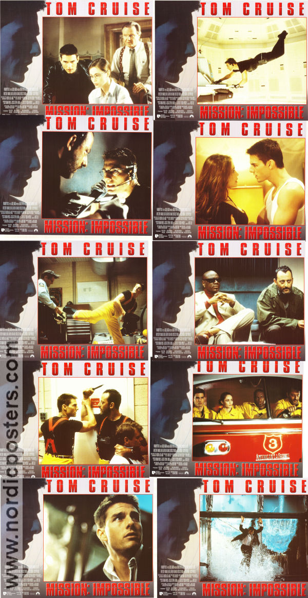 Mission: Impossible 1996 lobby card set Tom Cruise Jon Voight Jean Reno Brian De Palma