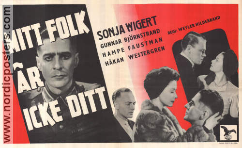 Mitt folk är icke ditt 1944 movie poster Sonja Wigert Gunnar Björnstrand Hampe Faustman Weyler Hildebrand Norway Find more: Nazi