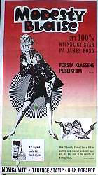 Modesty Blaise 1966 movie poster Monica Vitti Terence Stamp Agents From comics