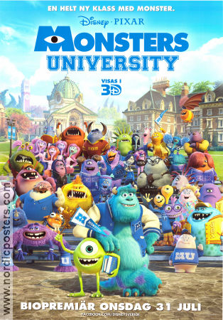 Monsters University 2013 movie poster Dan Scanlon Production: Pixar Animation School