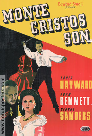 The Son of Monte Cristo 1940 movie poster Joan Bennett Louis Hayward George Sanders Rowland V Lee Adventure and matine