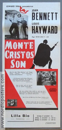 Monte Cristos son 1940 poster Joan Bennett Louis Hayward Äventyr matinée