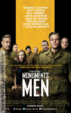 The Monuments Men 2014 poster Matt Damon Cate Blanchett Bill Murray George Clooney