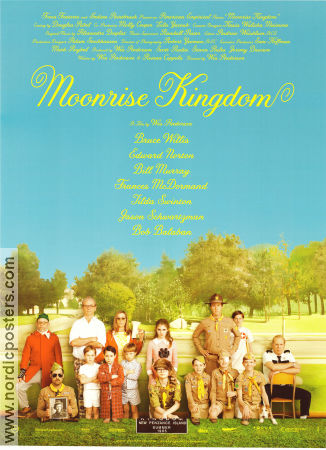 Moonrise Kingdom 2012 movie poster Jared Gilman Kara Hayward Bruce Willis Edward Norton Bill Murray Wes Anderson