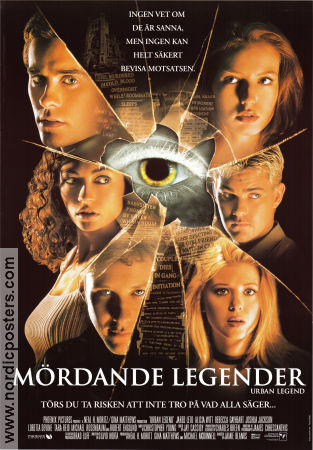 Urban Legend 1998 movie poster Jared Leto Alicia Witt Rebecca Gayheart Jamie Blanks