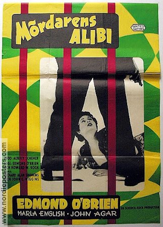 Mördarens alibi 1955 poster Edmond O´Brien Marla English