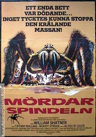 Kingdom of the Spiders 1977 movie poster William Shatner Insects and spiders