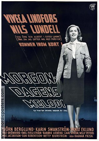 Morgondagens melodi 1942 movie poster Viveca Lindfors Nils Lundell Björn Berglund Betty Bjurström Ragnar Frisk