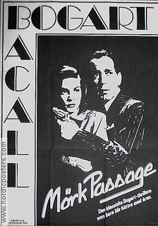 Mörk passage 1947 poster Humphrey Bogart Lauren Bacall