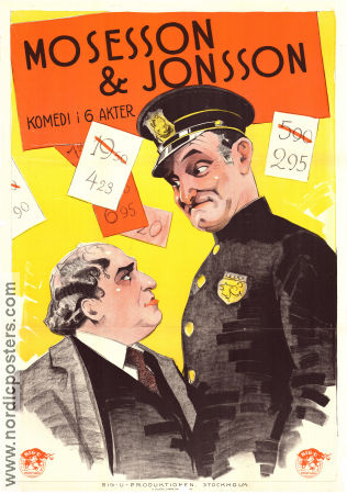 Mosesson och Jonsson 1926 poster Charles Murray George Sidney Harry A Pollard Poliser Eric Rohman art