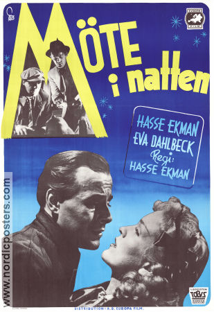 Möte i natten 1946 poster Eva Dahlbeck Ulf Palme Hasse Ekman