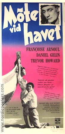 Les amants du tage 1955 movie poster Daniel Gelin Francoise Arnoul Trevor Howard Henri Verneuil Ships and navy Beach