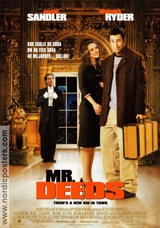 Mr Deeds 2002 movie poster Adam Sandler Winona Ryder Steven Brill