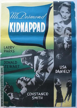 Mr Desmond kidnappad 1955 poster Larry Parks
