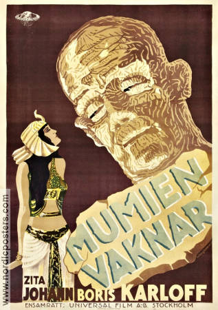 The Mummy 1932 movie poster Boris Karloff Zita Johann