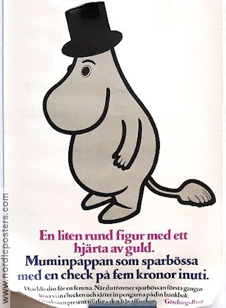 Mumintrollet 1970 poster Find more: Mumin Find more: Göteborgs bank