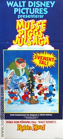 Musse Piggs julsaga 1983 poster Musse Pigg Mickey Mouse Helger