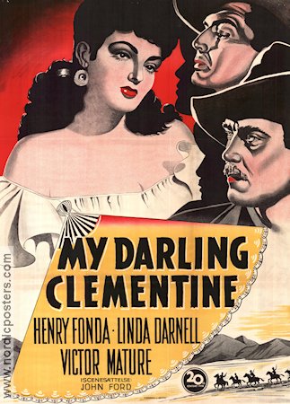 My Darling Clementine 1947 poster Henry Fonda Linda Darnell Victor Mature John Ford