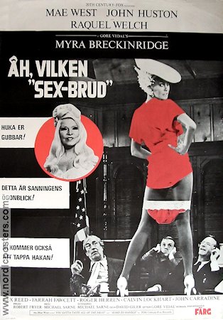 Myra Breckinridge 1971 poster Raquel Welch Mae West John Huston Damer